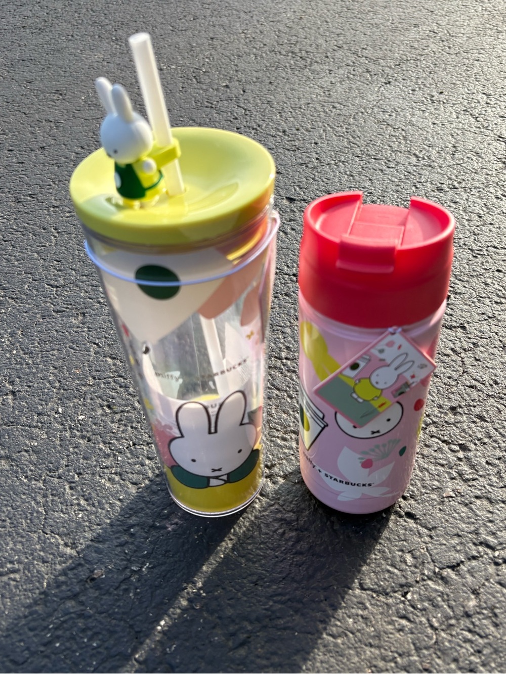 Starbucks Pink & Lime Miffy Tumbler Set